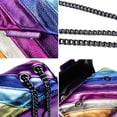 thumbnail image 3 of Bolso Mano Raya Arcoíris Colorido Con Correa Cadena, 3 of 9