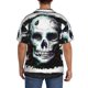 thumbnail image 3 of Balery Watercolor Skull Camisa Casual de Manga Corta con Botones para Hombre, Texturizada, Estilo Cubano, para Playa, Verano-3X-Large, 3 of 5