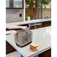thumbnail image 3 of Texas Star Vintage Toaster Cover 2 Slice, Small Kitchen Appliance Covers, Retro Country Brown Stars Checkered Toaster Oven Cover with Loop, Bread Machine Cover Polyester Dust Cover Protection, 3 of 4