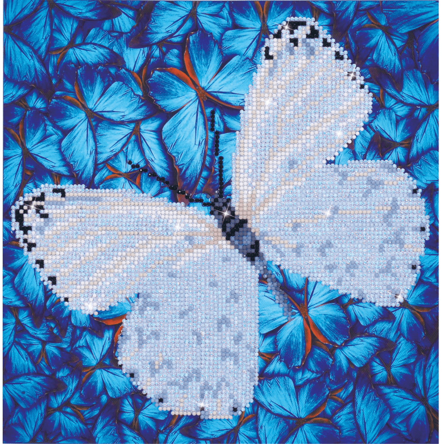 Diamond Dotz Flutterby White Diamond Painting Kits for Adults - Diamond Art Kits a Relaxing Creative Craft Kit with Dotz Gems 12x12