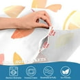 thumbnail image 3 of Yayeee Kitchen Curtains Tier Pair Light Filtering 27"x24" Rod Pocket Short Cafe Window Panel, White Floral Orange, 3 of 7