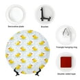 thumbnail image 4 of Daiia Yellow Rubber Duck Printed Pattern Ceramic Plate Dinner Plates Bone China Decorative Plates with Display Stand Art Ceramic Ornaments for Wall Hanging Decoration-10in, 4 of 6