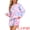 Blue Purple, variant on DARING DIVA Women's Tie Dye Tops with Shorts Pajamas Sets XS Blue