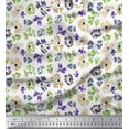 thumbnail image 1 of Soimoi Polyester Crepe Fabric Flower Artistic Print Sewing Fabric Yard 52 Inch Wide, 1 of 3