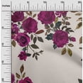 thumbnail image 1 of oneOone Silk Tabby Magenta Fabric Leaves & Rose Floral Diy Clothing Quilting Fabric Print Fabric By Yard 42 Inch Wide, 1 of 4