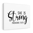 thumbnail image 4 of Scripture Walls Strong Proverbs 31:25 Plain Bible Verse Canvas Christian Wall Art Ready to Hang Unframed, 4 of 12