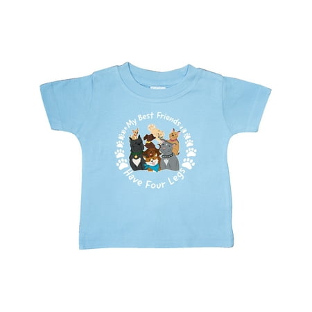 

Inktastic My Best Friends Have 4 Legs with Cute Dog Family Gift Baby Boy or Baby Girl T-Shirt