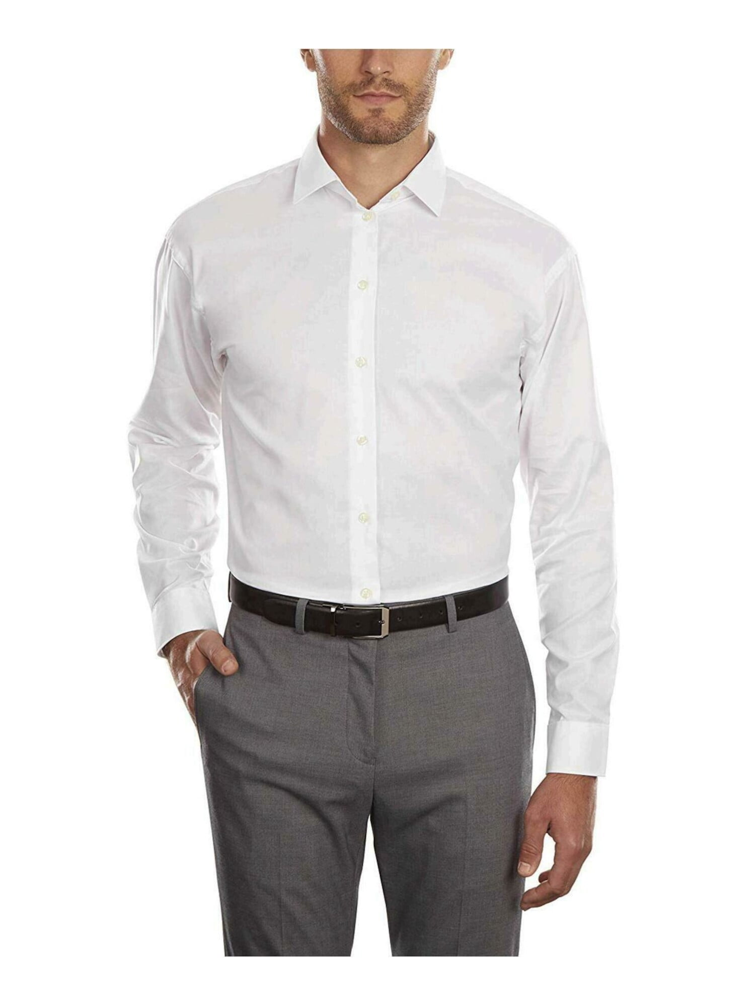 Unlisted Mens White Collared Button 