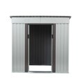 thumbnail image 6 of GVN 4 x 6 Ft Outdoor Storage Shed, Patio Steel Metal Shed w/Lockable Sliding Doors, Vents, House for Backyard Garden Patio Lawn, Outdoor Storage, Storage Shed, 6 of 12