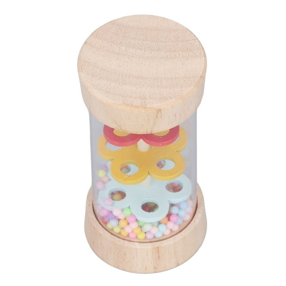Rainmaker Rain Stick Toy Beaded Raindrops Mini Wooden Rainmaker Toy Percussion Instrument With Rainbow Colors Durable For Children