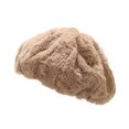 thumbnail image 2 of Happy Date French Wool Beret Plush Hat for Women-Solid Color Classic Slouchy Beanie Winter Warm Artist Painter Hat, 2 of 6