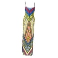 thumbnail image 2 of Floral sin Espalda para Mujeres Cuello L Yinane Vestido largo floral de las mujeres, 2 of 8