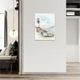 thumbnail image 3 of Coastal Lighthouse Boat Decor Wall Art Nautical Ocean Bathroom Wall Decor Beach Pictures Canvas Painting Coastal Framed Artwork for Bathroom Living Room Bedroom 12''x16'', 3 of 6