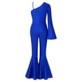thumbnail image 4 of vastwit Kids Girls One Shoulder Flared Jumpsuit with Sequins Fancy Romper Disco Dance Party Outfit Royal Blue 14, 4 of 7