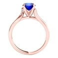thumbnail image 3 of Aonejewelry 1 Ct. Ttw Halo Interwined Design Tanzanite and Diamond Engagement Ring Crafted In 14k Solid Rose Gold, 3 of 4