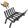 thumbnail image 1 of Grille de Foyer Porte-Bûches de Foyer Solide Robuste en Fonte Support de Combustion de Bûches de Bois Grilles de Feu pour l'Intérieur Accessoires de Foyer, 1 of 7