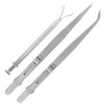 thumbnail image 3 of HEMOTON 1 Set of Heavy-duty Stainless Steel Tweezer Jewelry Craft Tweezer Beads Piacking Tweezer, 3 of 8