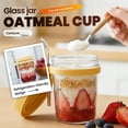 thumbnail image 3 of Tarro para avena con tapa de cuchara, recipiente hermético para ensaladas con marcas de medición para cereales, frutas, verduras, leche, yogur y preparación de comidas., 3 of 5