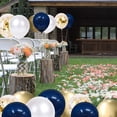 thumbnail image 2 of Navy Blue and Gold Confetti Balloons, Birthday Balloons for Celebration Graduation Party Balloons Decorations, 2 of 7