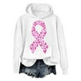 thumbnail image 2 of VBARHMQRT Hoodie Dress Cancer Shirts for Women Long Sleeve Cancer Awareness Shirt Ribbon Pattern Hooded Sweatshirts, 2 of 3
