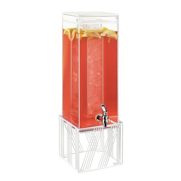 Cal Mil 4102-3INF-15 8 x 8 x 25 in. Portland Beverage Dispenser with Infuser - White