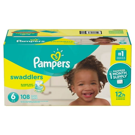 - Pampers Swaddlers Disposable Diapers Size 6, 108 Count, ECONOMY PACK PLUS