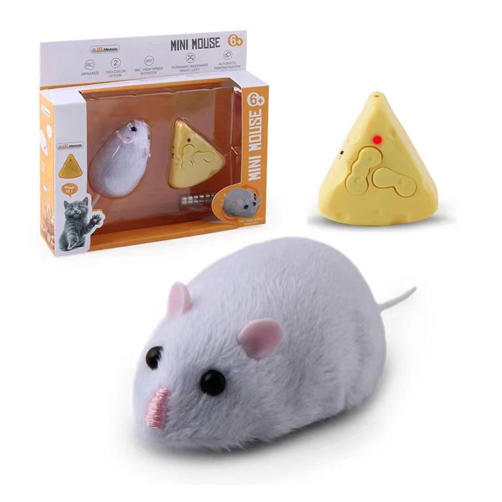 Souris Télécommandée Pour Chat - Jouet Interactif Réaliste Avec Télécommande, Alimenté Par Piles - 15 Cm