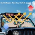 thumbnail image 7 of Uorisanigo Windshield Sun Shade for Wrangler, Compass, Gladiator & Renegade, Mandala Butterfly Sunshades Heat Shield, Aluminum Foil Structure Car Sun Visor, Accessories for Jeep Wrangler, 7 of 7