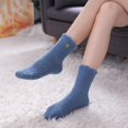 thumbnail image 4 of 5 Pairs Womens Fuzzy Slipper Socks Super Soft Microfiber Fluffy Cozy Winter Warm Fuzzy Crew Socks, 4 of 6