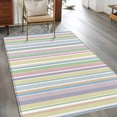 thumbnail image 2 of 3'x5' Area Rugs, Colorful Striped Indoor Outdoor Area Rug for Living Room Bedroom, Farmhouse Rainbow Color Stripes Washable Bathroom Rugs Kitchen Floor Carpet Mats Home Decor Aesthetic, 2 of 8