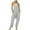 Light Gray, variant on Women's Solid Suspenders Casual Jumpsuit - Overalls with Pockets, Adjustable Straps & Loose Fit