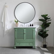 Elegant Lighting VF30536VM Rhodes 36 Free Standing Single Basin Vanity Set - Vintage Mint
