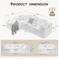 thumbnail image 4 of 103" Modular Sectional Sofa, Modern L Shaped Cloud Couch with Deep Seats & Chaise &3 Seater Couch - Upgraded Silent Spring Pack, Ideal Couches for Living Room Bedroom (white, L-Shape), 4 of 7