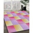 thumbnail image 2 of Ahgly Company Indoor Square Patterned Magenta Pink Novelty Area Rugs, 3' Square, 2 of 6