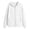 White, variant on Girls Boys Full Zip Up Hooded Sweatshirt Fleece Lined Jacket Oversized Drop Shoulder Hoodie Solid Basic Sweatshirts Outerwear