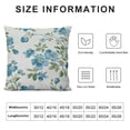 thumbnail image 5 of Chilfamy Blue Flower Green Leaves Square Pillow Cover Case for Cushions Sofa Bed Outdoor Decoration - Short Plush 1PC 20x20in, 5 of 5