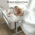 thumbnail image 6 of Babyomi Baby Bassinet with Adjustable 6-Level Height, Bedside Crib for Newborn, Beige, 6 of 6