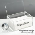 thumbnail image 6 of Dryer Sheet Holder, Dryer Sheets Container, Dryer Sheet Dispenser, Acrylic Container Storage Box for Laundry Room Organization, Holds Dryer Sheets, Dryer Balls, Clothes Pins, Laundry Pods, 6 of 7