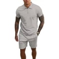 thumbnail image 1 of Conjuntos De Short Para Hombre, Trajes Casuales De Verano, 1 of 5