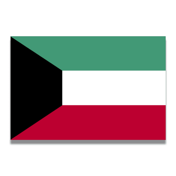 Magnet Me Up Kuwait Kuwaiti Flag Vinyl Automotive Magnet Decal, 4x6 Inches