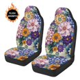thumbnail image 4 of Uorisanigo Dahlia Print Car Seat Cover Front for Cars, Soft Plush Auto Seat Cover, Soft and Comfortable Accessories Auto Trucks Van SUV, 2 Packs, 4 of 7
