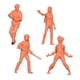 thumbnail image 2 of 4 Figuras en Miniatura de Personas, Accesorios para Mini Modelos, Sin Pintar, Escena Creativa altura 2cm, 2 of 9