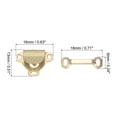 thumbnail image 2 of Uxcell 10 Sets Sewing Hooks and Eyes Closure Set for Trousers DIY, Golden, 2 of 4