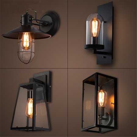 Retro Vintage Outdoor Wall Lamp Lantern Sconce Light Fixture Garden Porch Decor