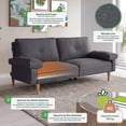 thumbnail image 2 of Sofá Cama Makora Yarvis Oxford Lino 3 Posiciones con Soft Foam Reclinable, 2 of 10