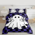 thumbnail image 2 of Manfei Cute Ghost Bedding Comforter Set,Happy Halloween Twin Comforter Sets,White Purple Black Bedding Set For Girl Kids,Luxury Bedroom Decor Reversible,2 Pieces, 2 of 8