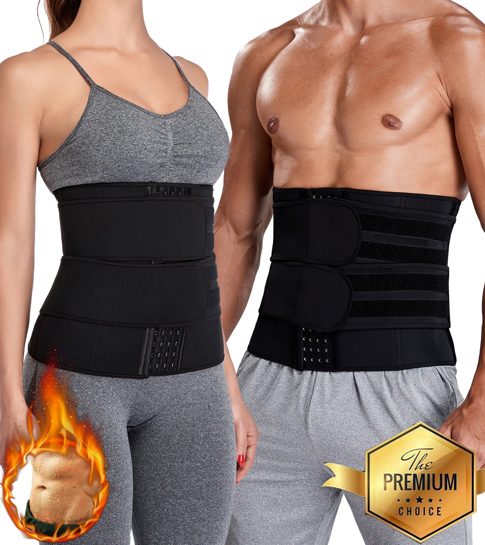 QRIC Waist Trainer Body Shaper Cincher Compression Waist Trimmer Belt