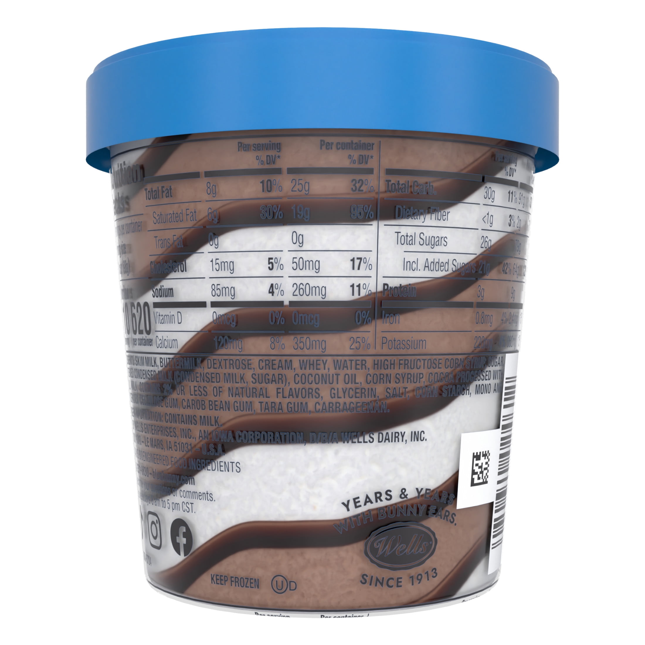 Blue Bunny Soft Chocolate Vanilla Frozen Dessert, 16 fl oz Pint