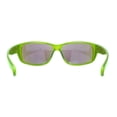 thumbnail image 4 of Locs Mens Color Mirror Wrap Rectangle Gangster Sport Sunglasses Black Green Teal Mirror, 4 of 4