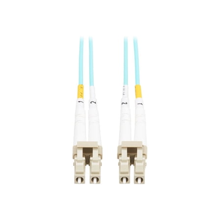 Eaton Tripp Lite Series 10Gb Duplex Multimode 50/125 OM3 OFNP Fiber Patch Cable (LC/LC) - Aqua, 1 m (3.3 ft.), TAA - Patch cable - TAA Compliant - LC multi-mode (M) to LC multi-mode (M) - 1 m - fiber optic - duplex - 50 / 125 micron - IEEE 802.3ae/OM3 - halogen-free - aqua - for P/N: N286-10G-SR-C